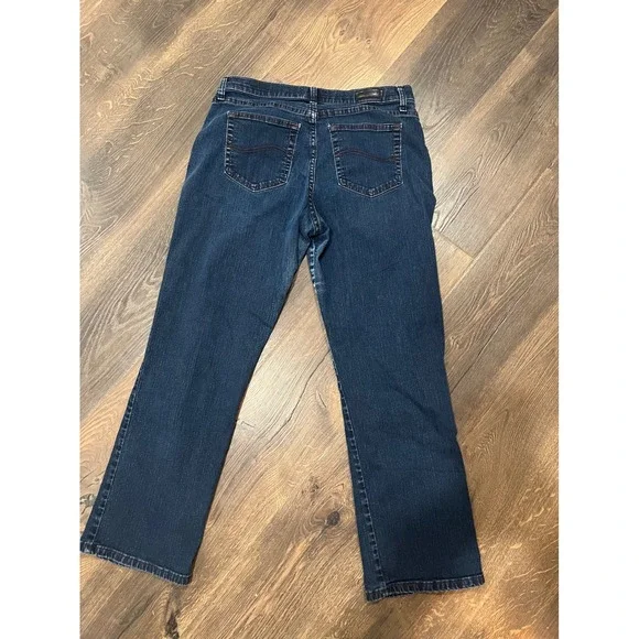 Lee Relaxed‎ Fit 1889 Denim Jeans Dark Wash Women's Size 12 Short - Picture 2 of 6